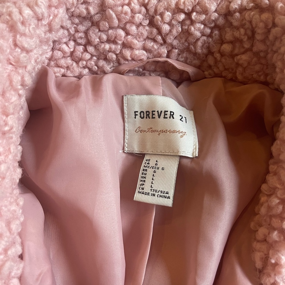 Pink Boucle Jacket size Large - Picture 2 of 2